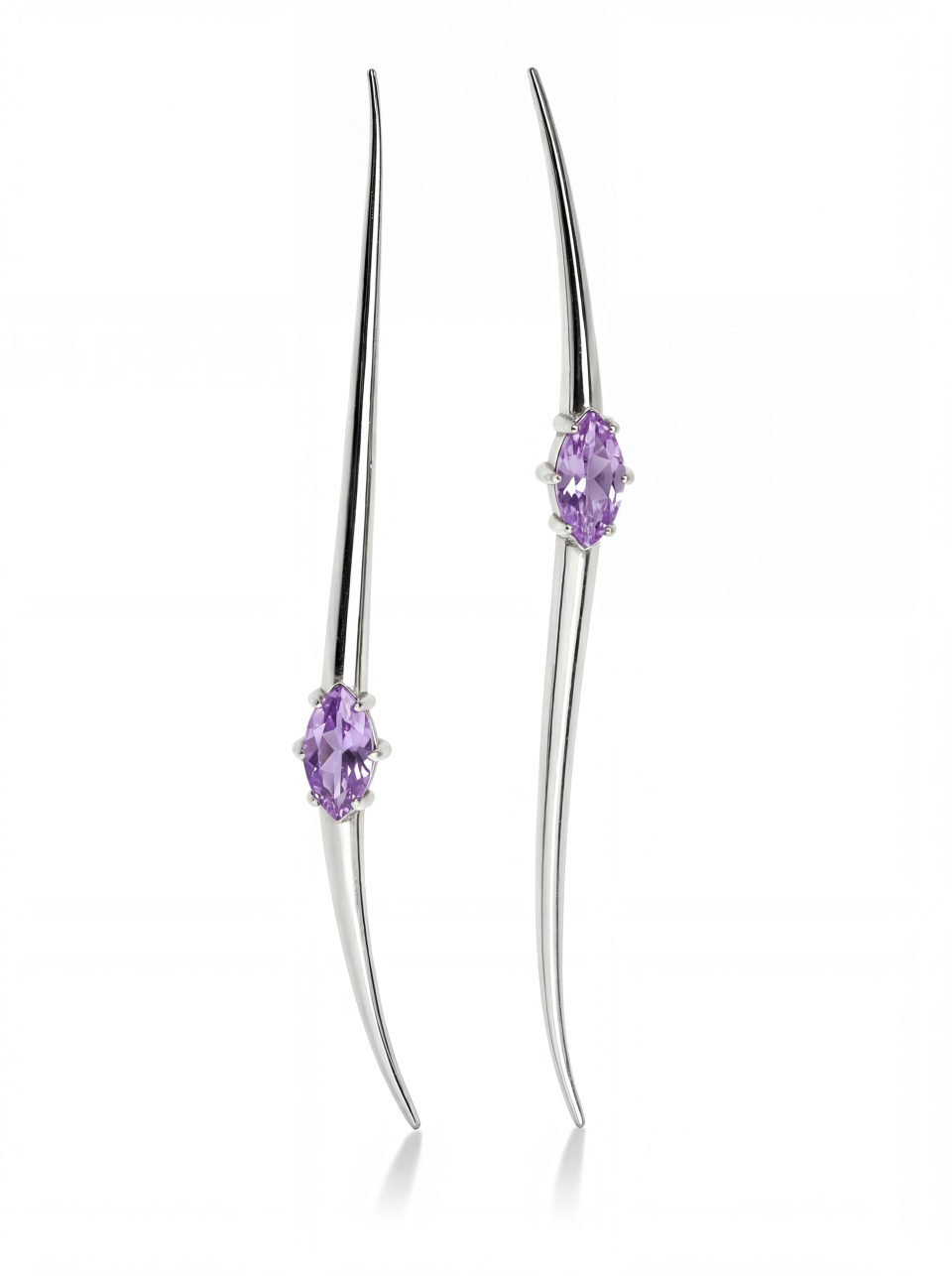 Jaagravii Flame Earrings Lilac