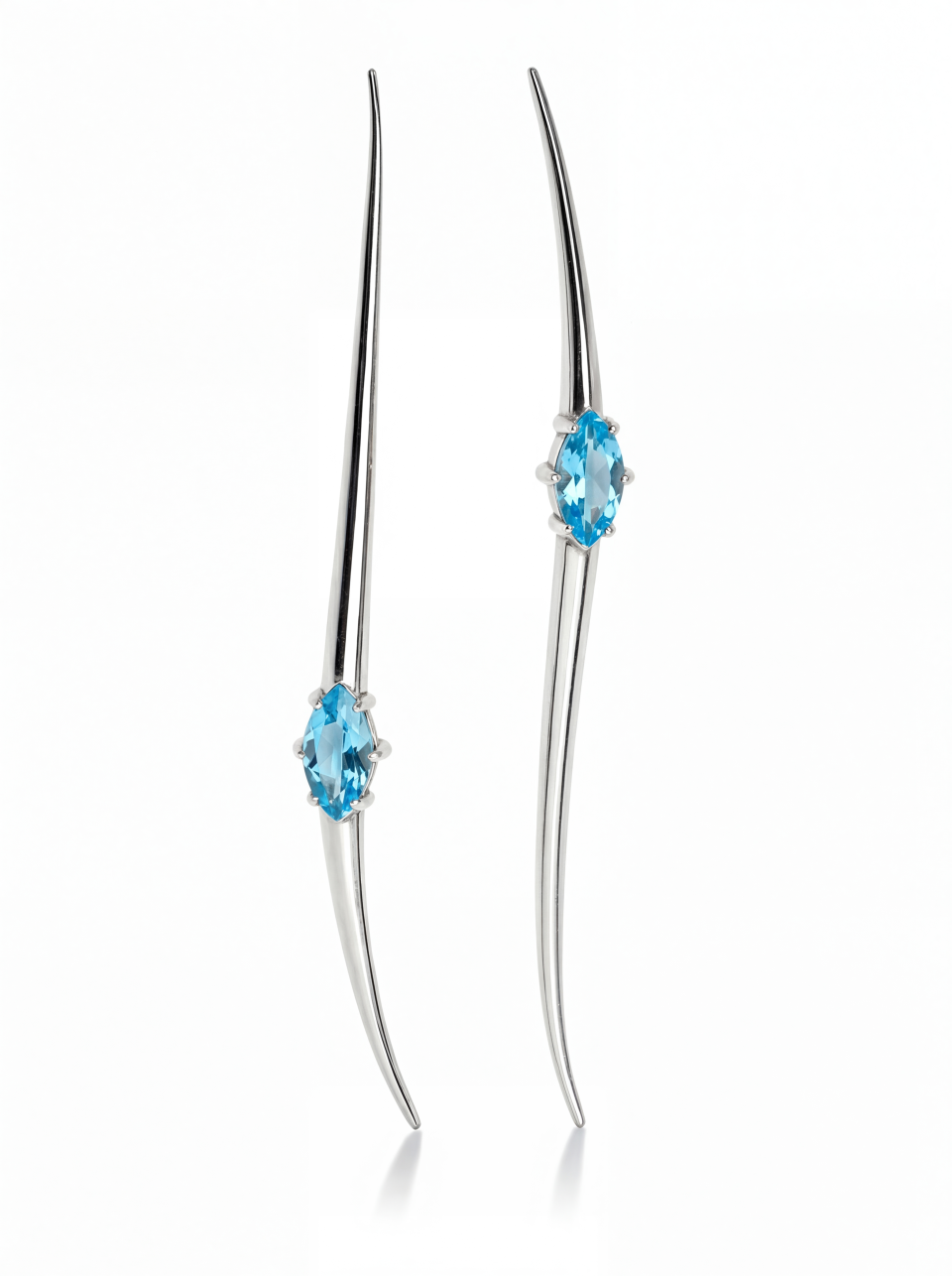 Jaagravii Flame Earrings Ice Blue