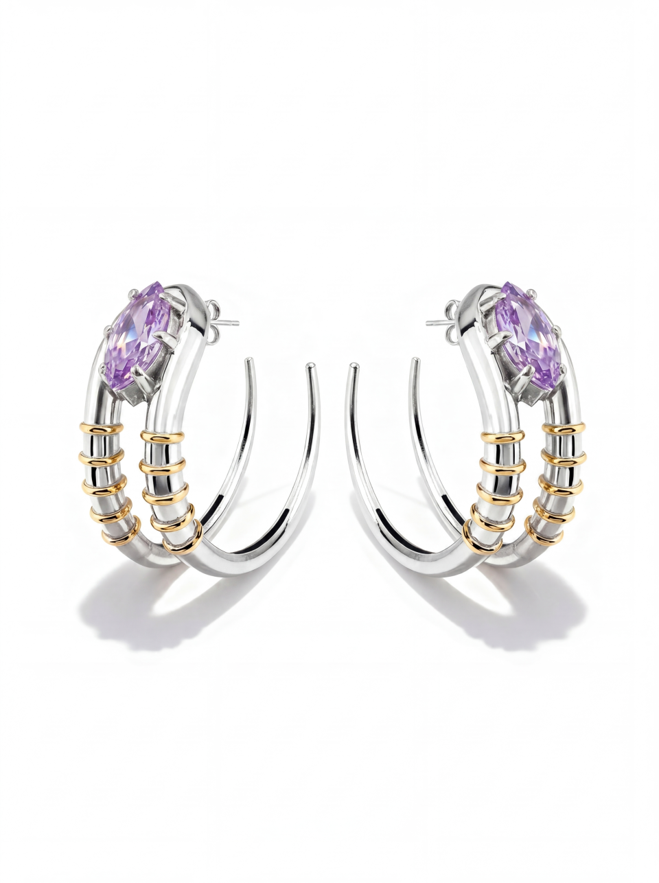 Jaagravii Rebirth Earrings Lilac