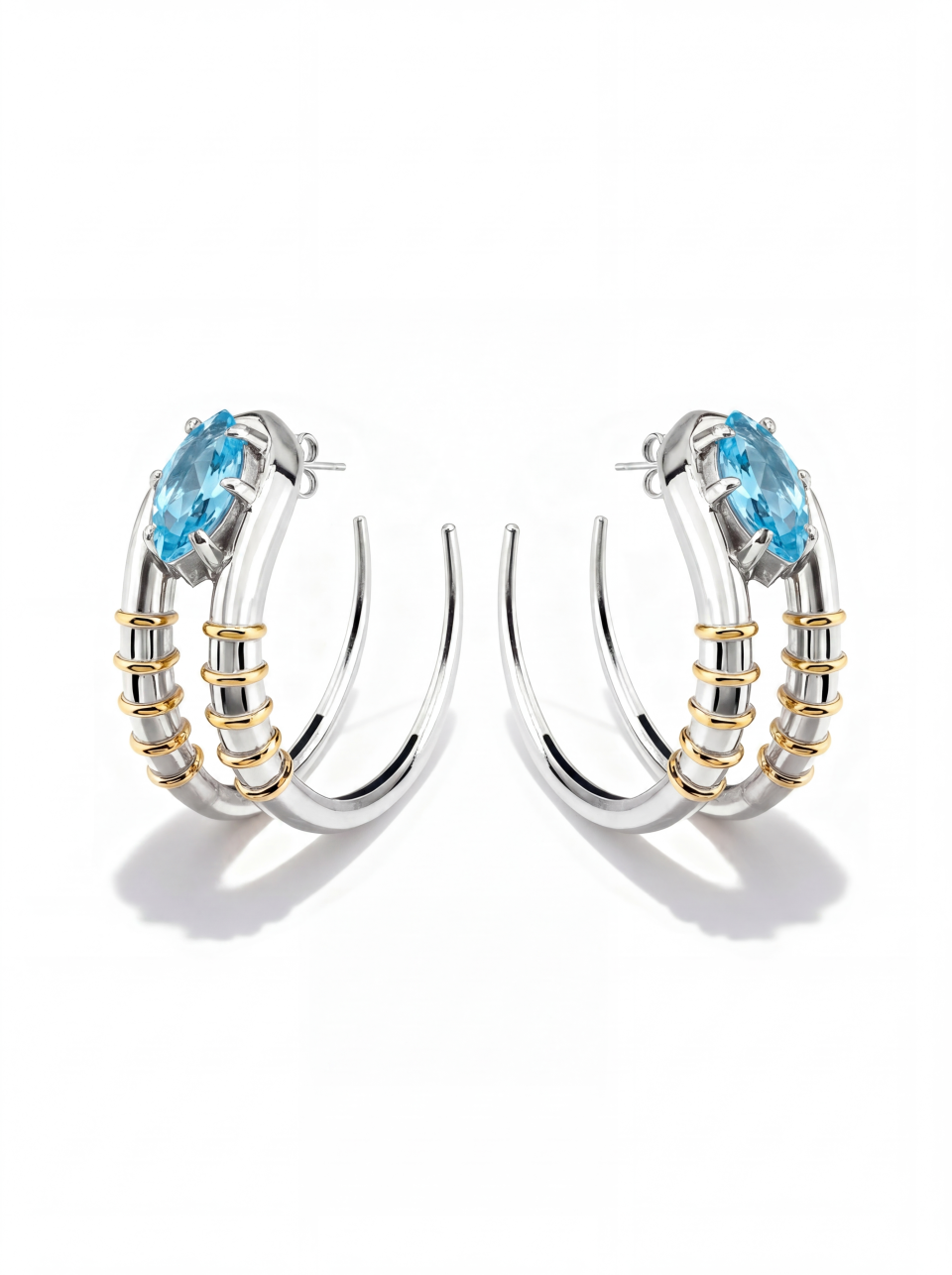 Jaagravii Rebirth Earrings Ice Blue