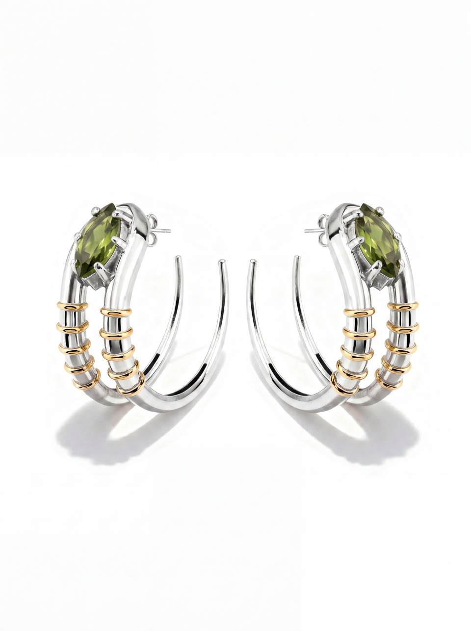 Jaagravii Rebirth Earrings Olive Green