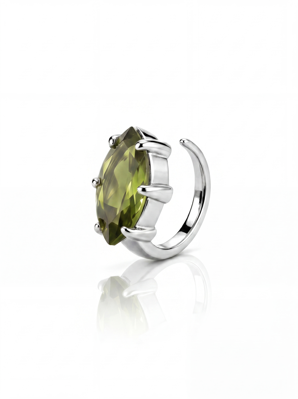 Jaagravii Olive Green Ear Cuff